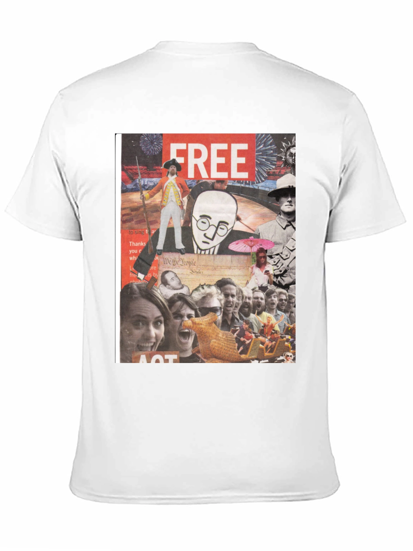 Collage Graphic Tee - Mens Black Cotton T-Shirt