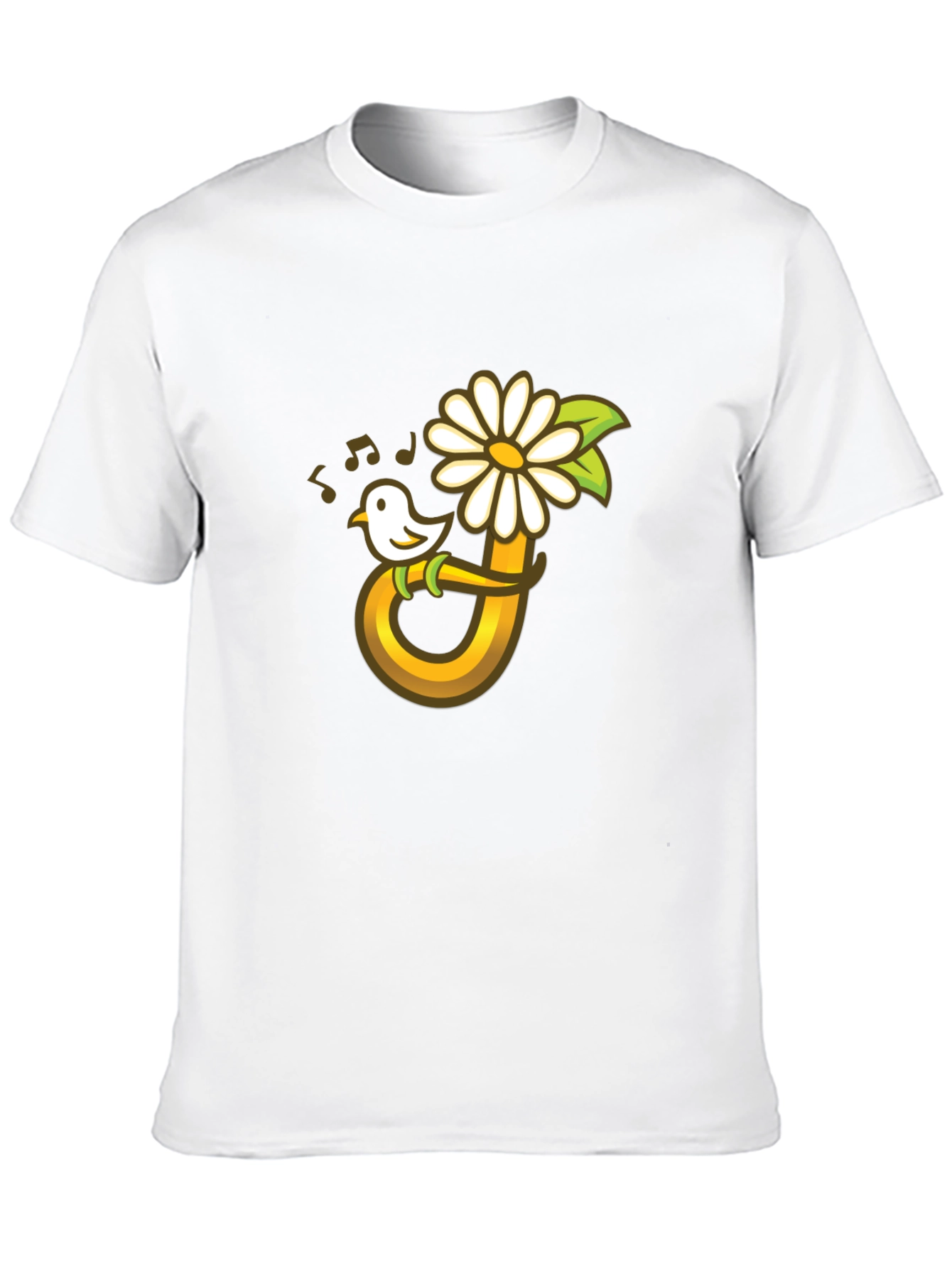 Bird Flower Music T-Shirt