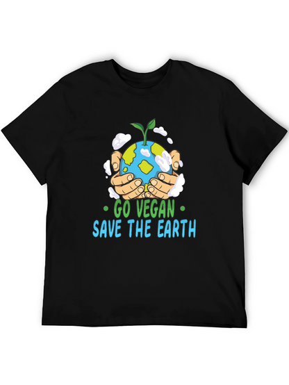 Go Vegan Save the Earth Graphic T-Shirt