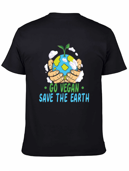 Go Vegan Save the Earth Graphic T-Shirt