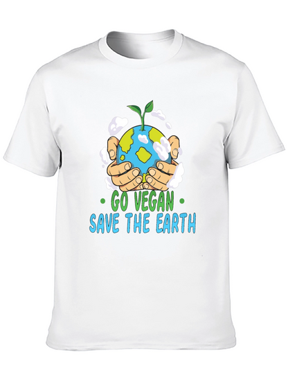 Go Vegan Save the Earth Graphic T-Shirt