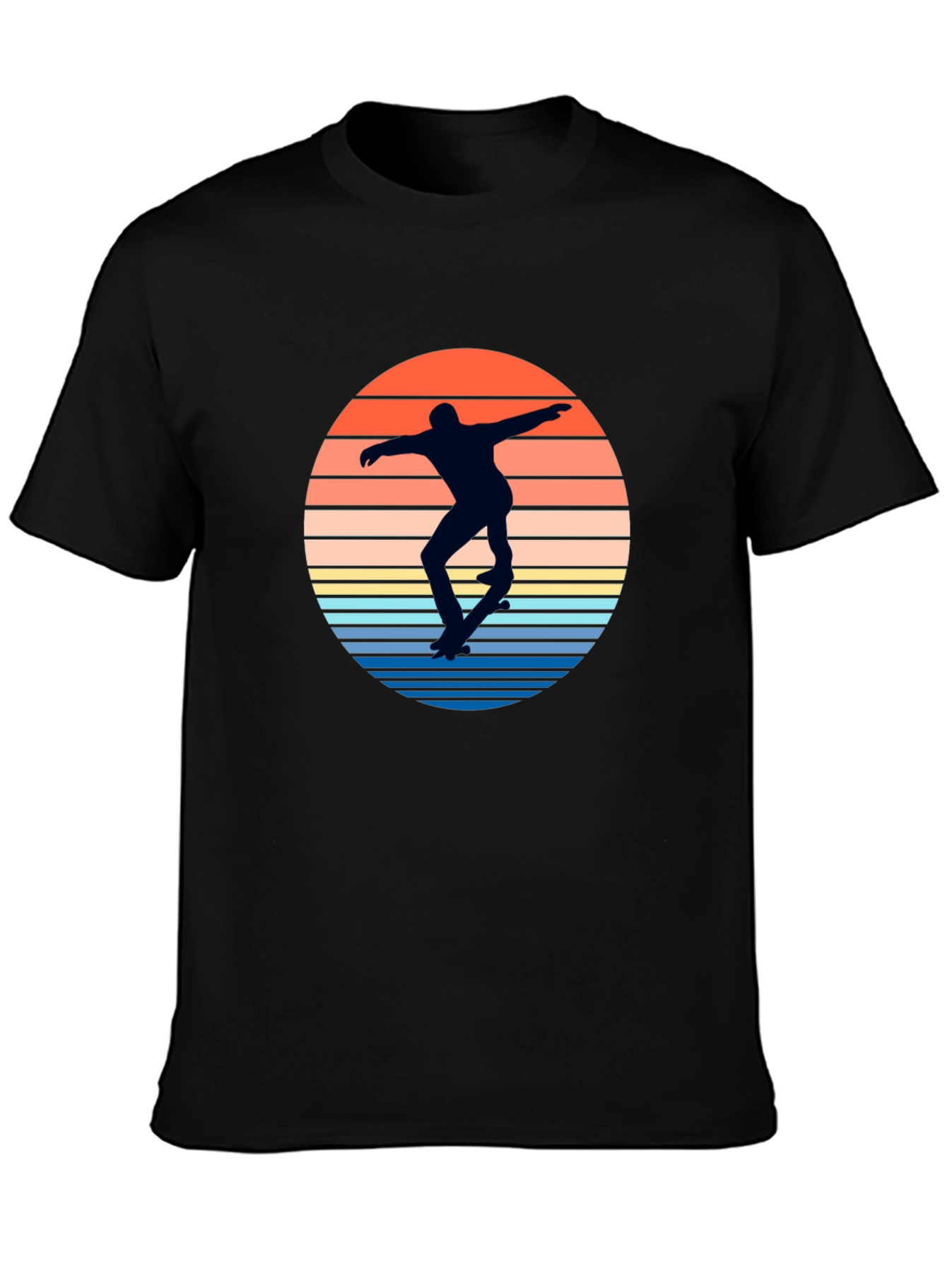 Skateboarder Sunset Graphic T-Shirt