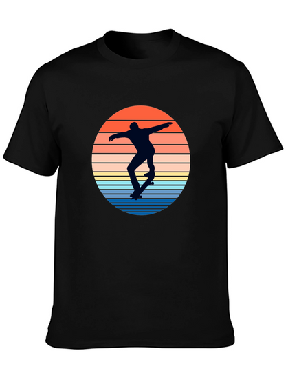 Skateboarder Sunset Graphic T-Shirt
