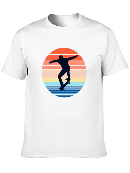 Skateboarder Sunset Graphic T-Shirt