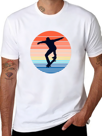 Skateboarder Sunset Graphic T-Shirt
