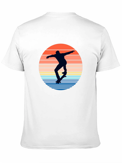 Skateboarder Sunset Graphic T-Shirt