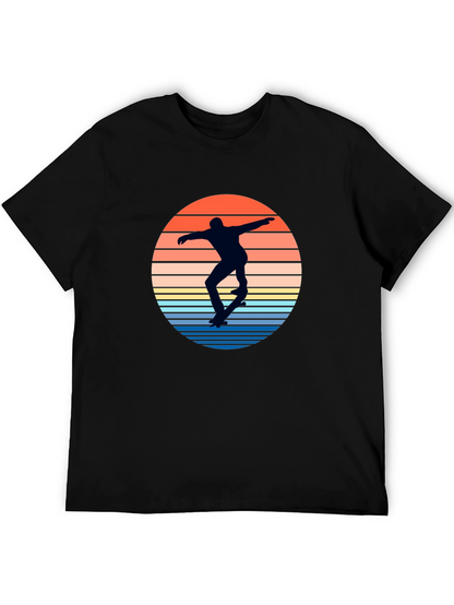 Skateboarder Sunset Graphic T-Shirt