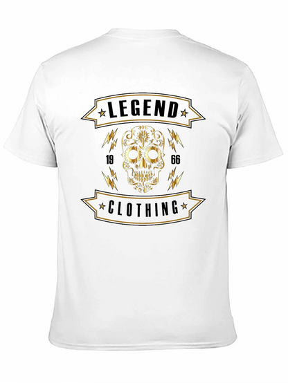 Legend Clothing Black T-Shirt with Skull Graphic