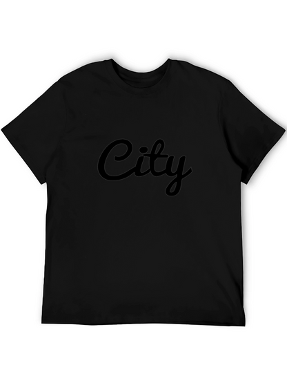 City Graphic Print Black T-Shirt