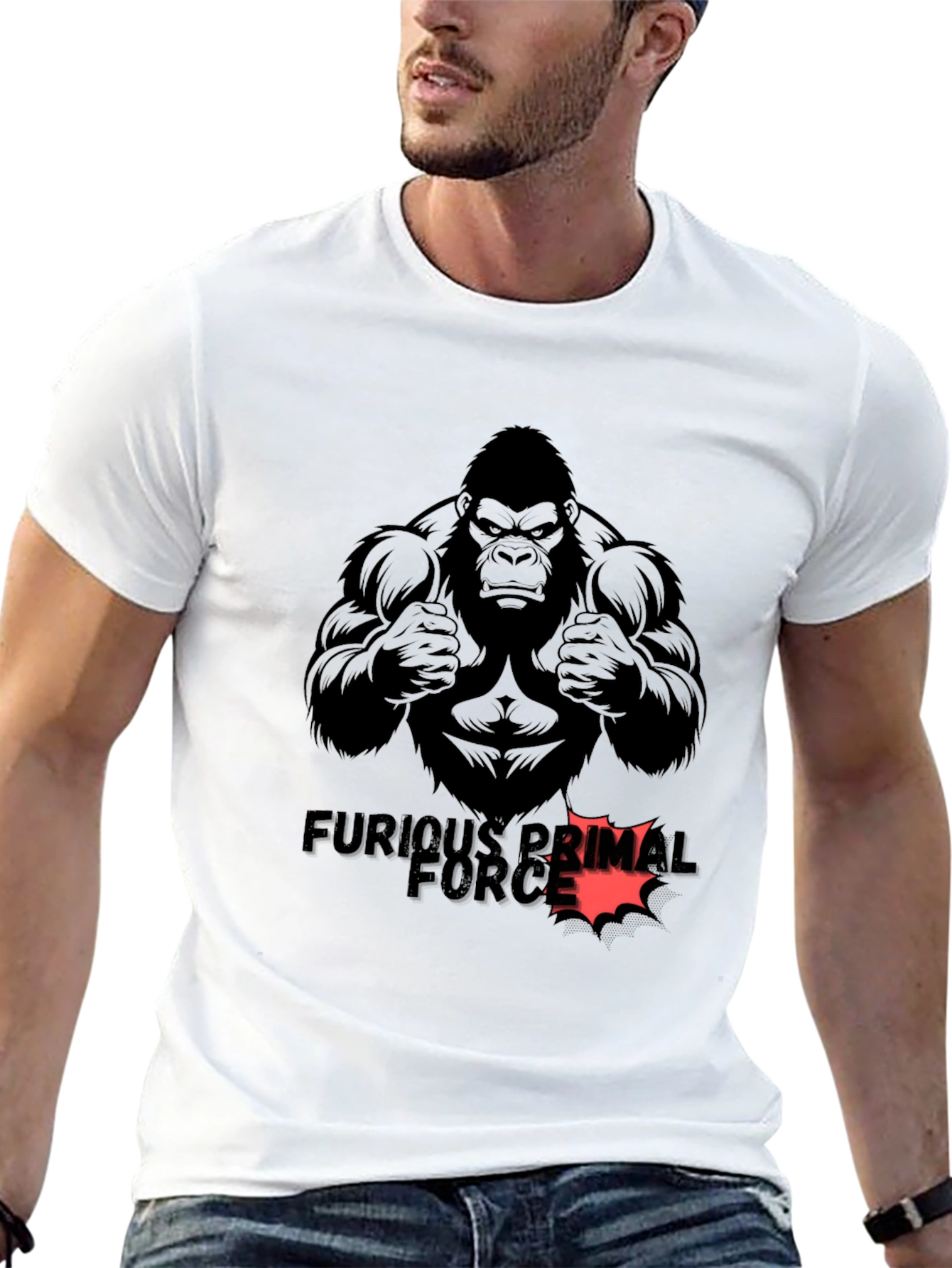Furious Primal Force Gorilla Graphic Tee