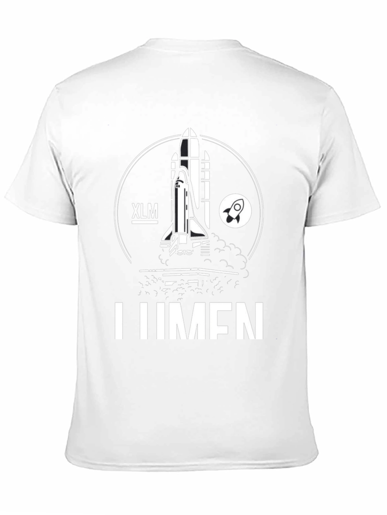 XLM LUMEN Rocket T-Shirt - Crypto Design