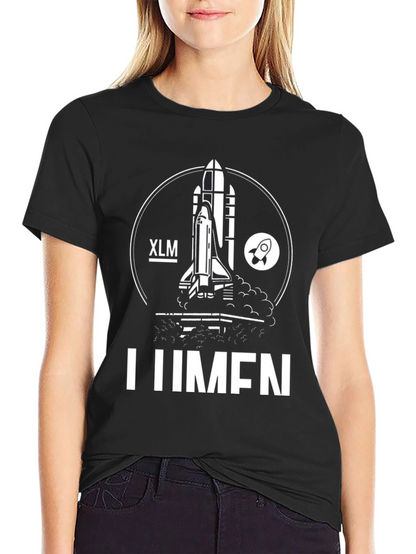 XLM LUMEN Rocket T-Shirt - Crypto Design
