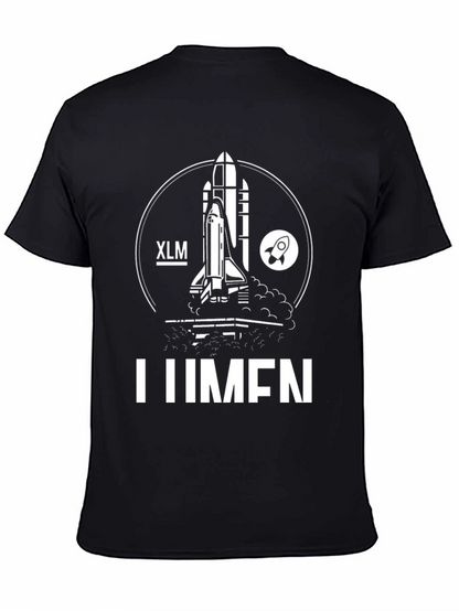 XLM LUMEN Rocket T-Shirt - Crypto Design