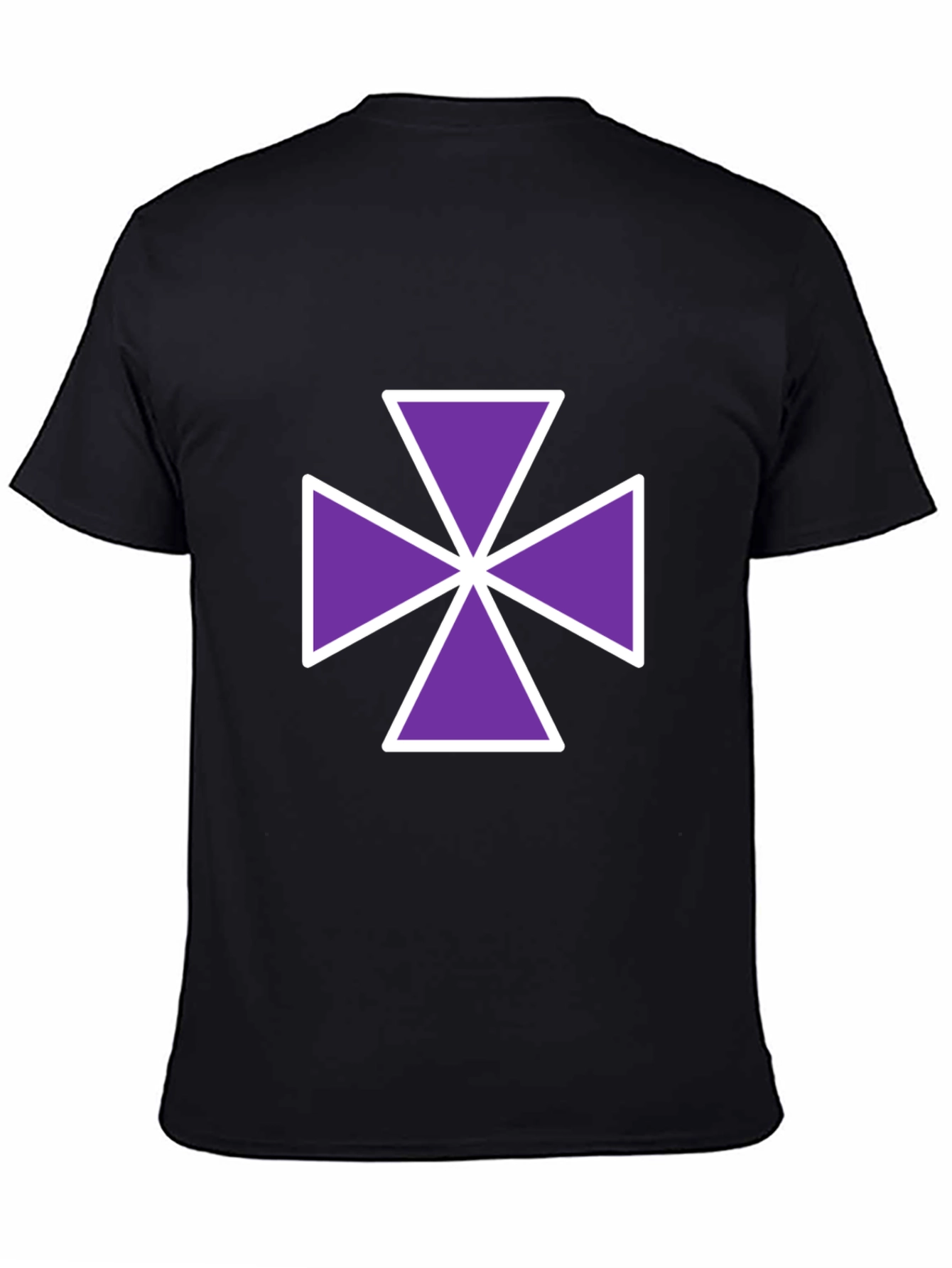 Purple Cross Graphic Tee - Casual Comfort