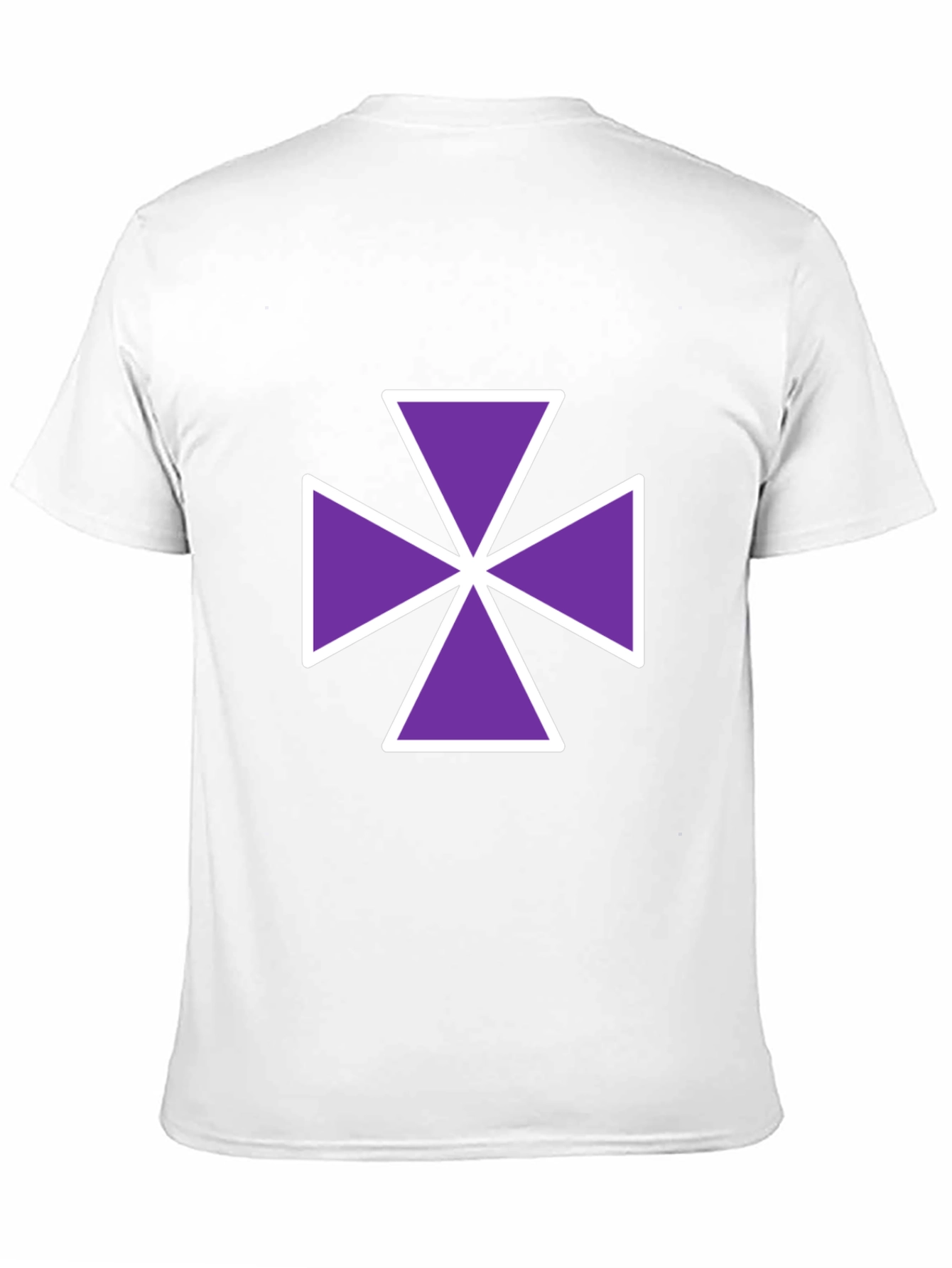 Purple Cross Graphic Tee - Casual Comfort