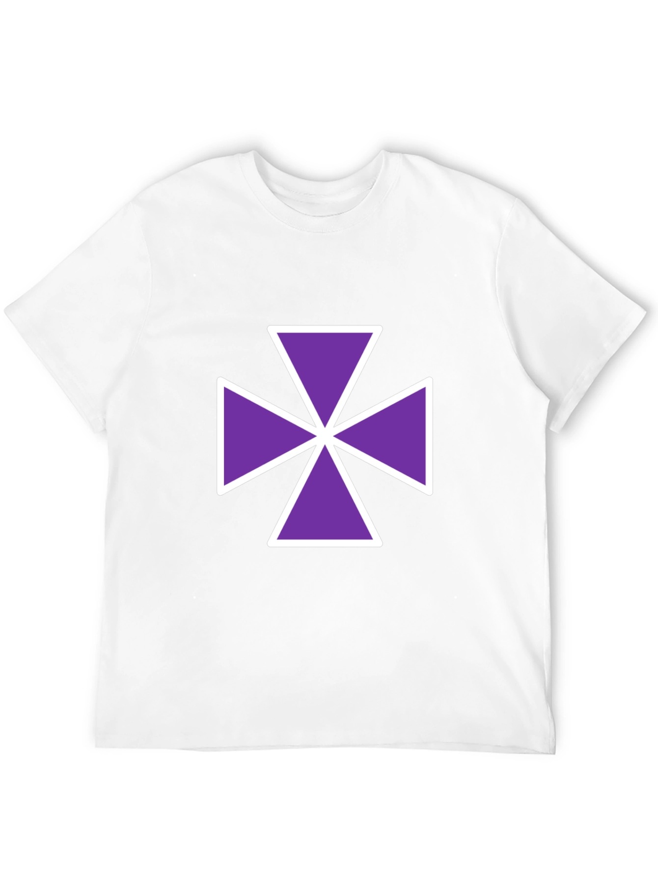 Purple Cross Graphic Tee - Casual Comfort