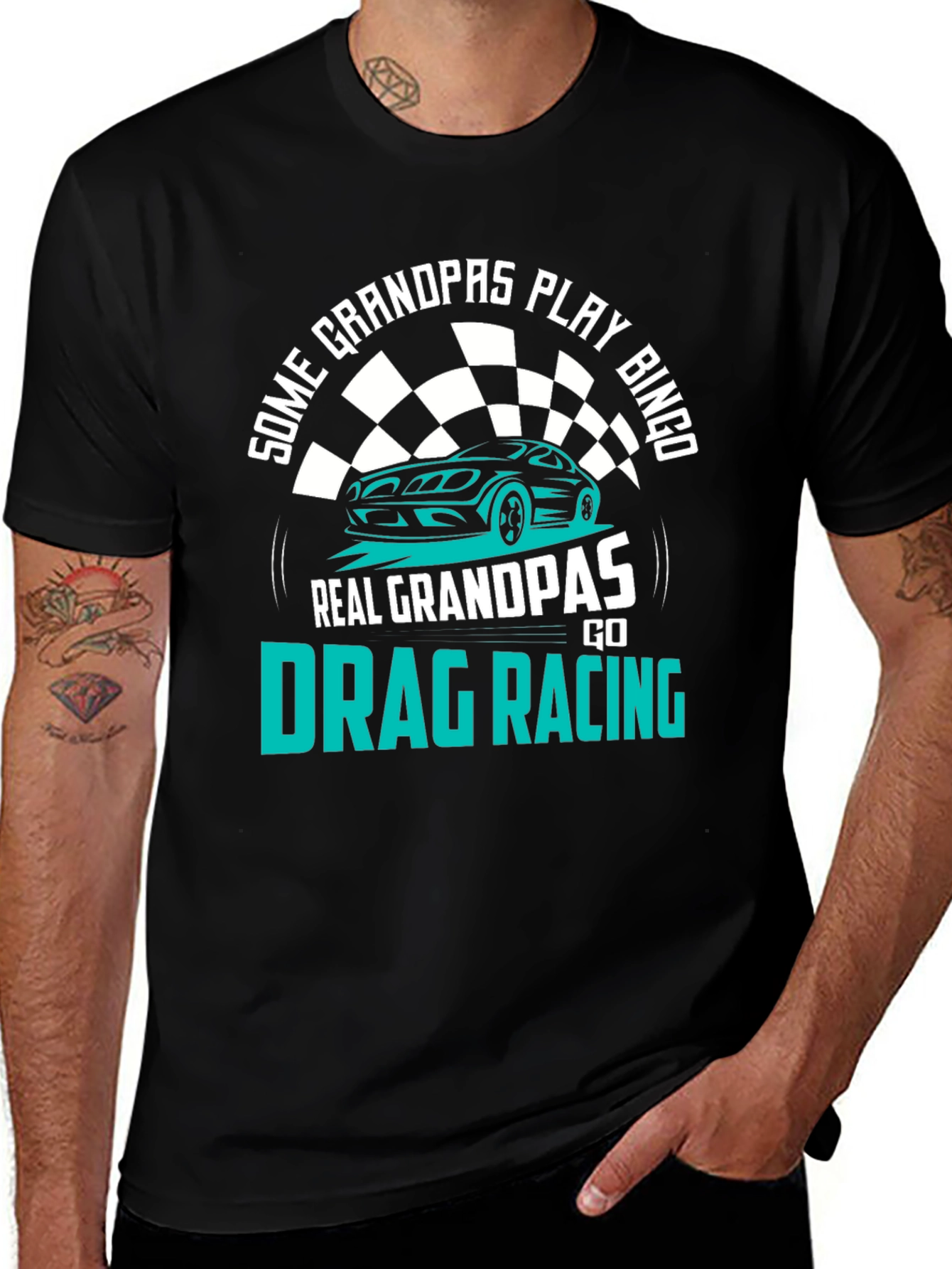 Funny Drag Racing Grandpa T-Shirt