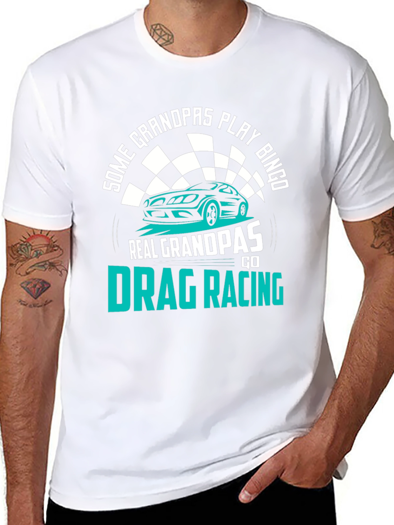 Funny Drag Racing Grandpa T-Shirt