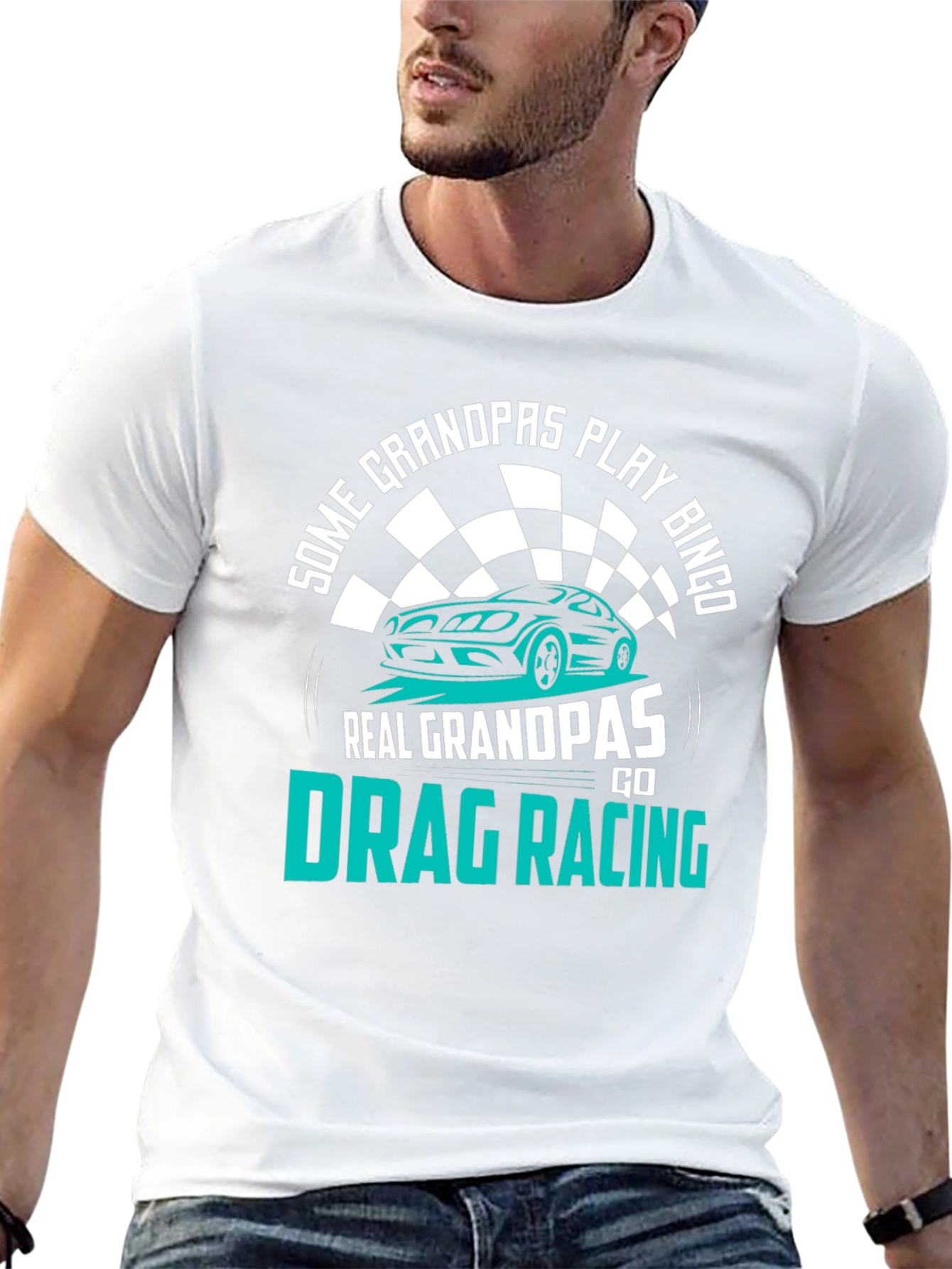 Funny Drag Racing Grandpa T-Shirt