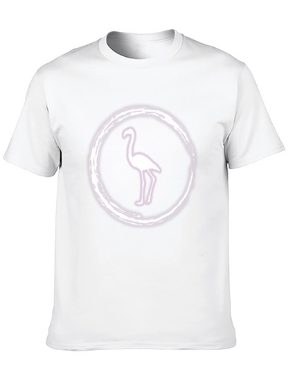 Flamingo Graphic Tee - Black Cotton Casual Wear