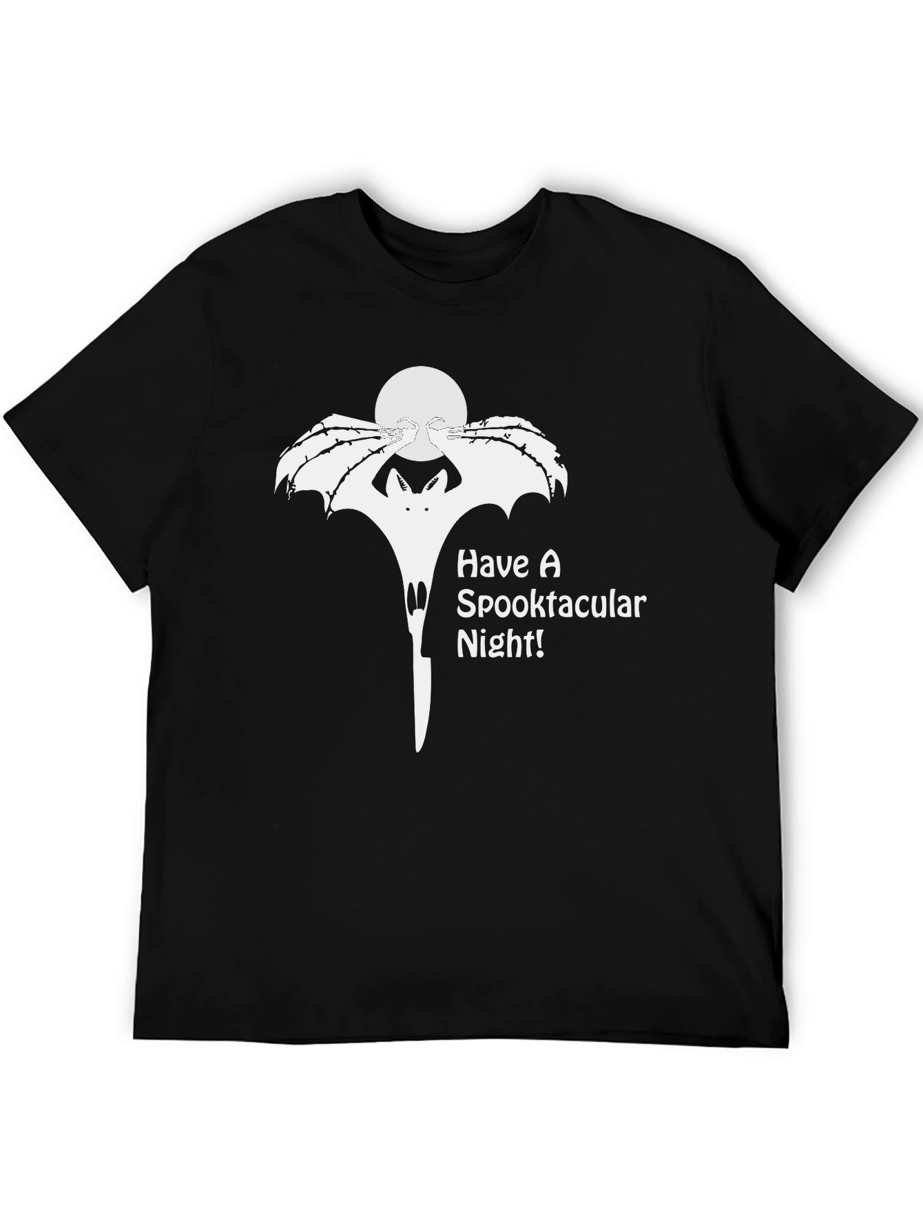 Spooktacular Halloween Bat Graphic T-Shirt