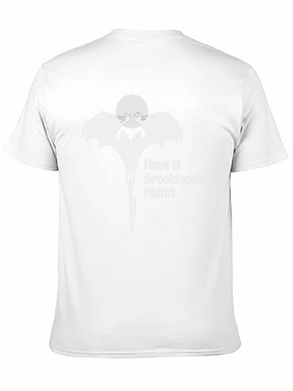 Spooktacular Halloween Bat Graphic T-Shirt