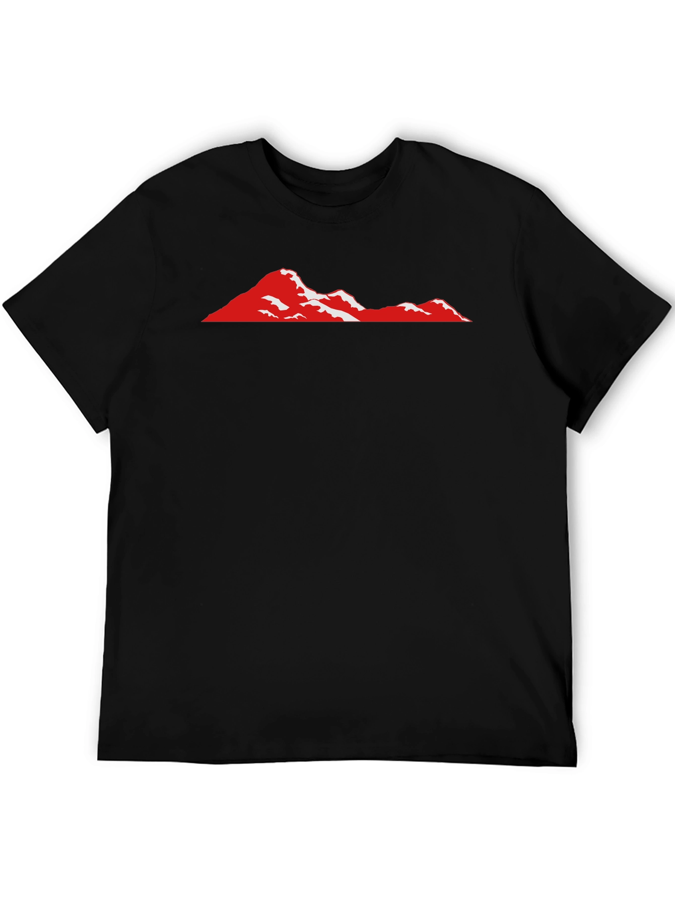 Red Mountain Graphic Black T-Shirt