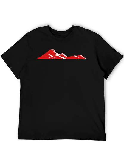 Red Mountain Graphic Black T-Shirt