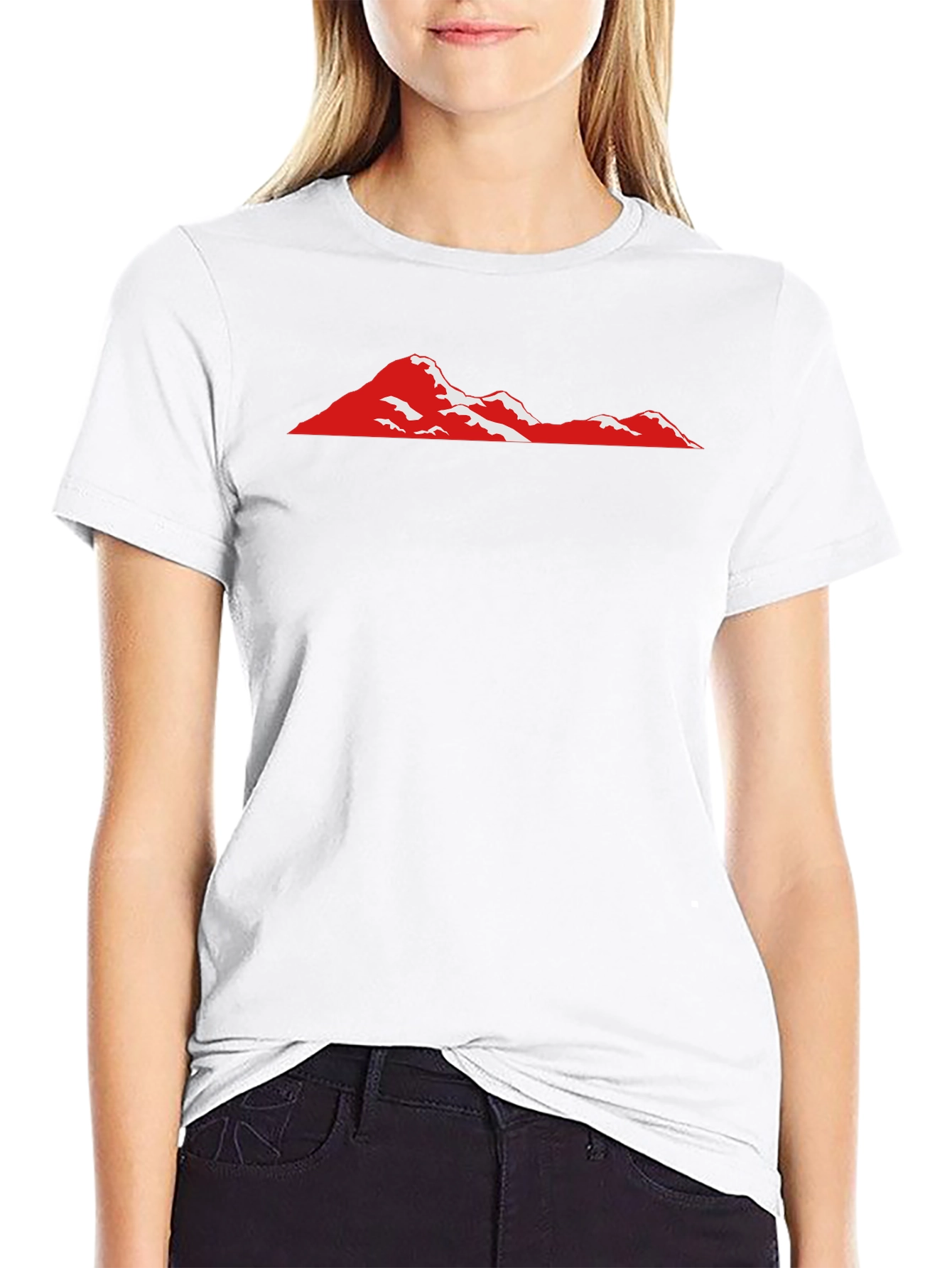 Red Mountain Graphic Black T-Shirt