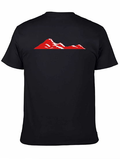 Red Mountain Graphic Black T-Shirt