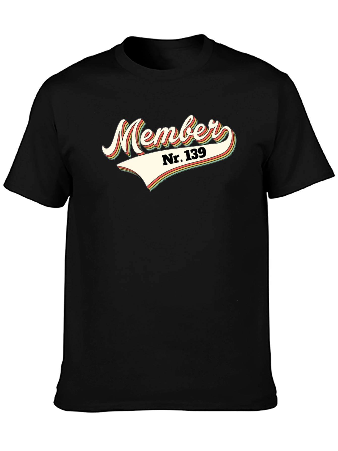 Retro Member Nr. 139 Graphic Tee - Black