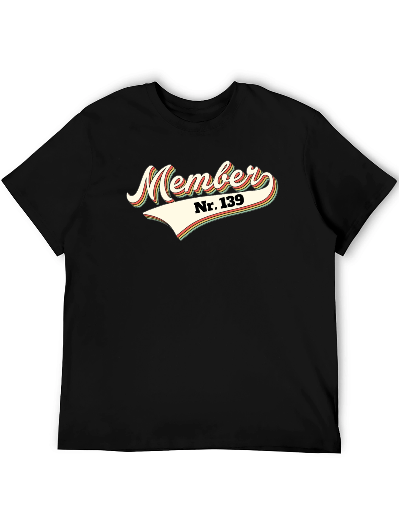 Retro Member Nr. 139 Graphic Tee - Black