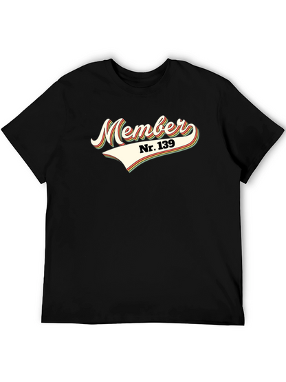 Retro Member Nr. 139 Graphic Tee - Black