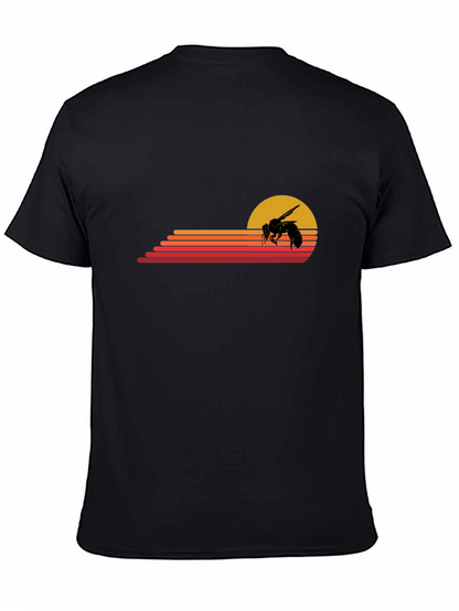Retro Bee Sunset Graphic T-Shirt