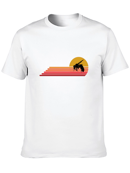 Retro Bee Sunset Graphic T-Shirt
