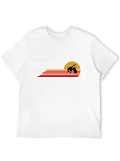 Retro Bee Sunset Graphic T-Shirt