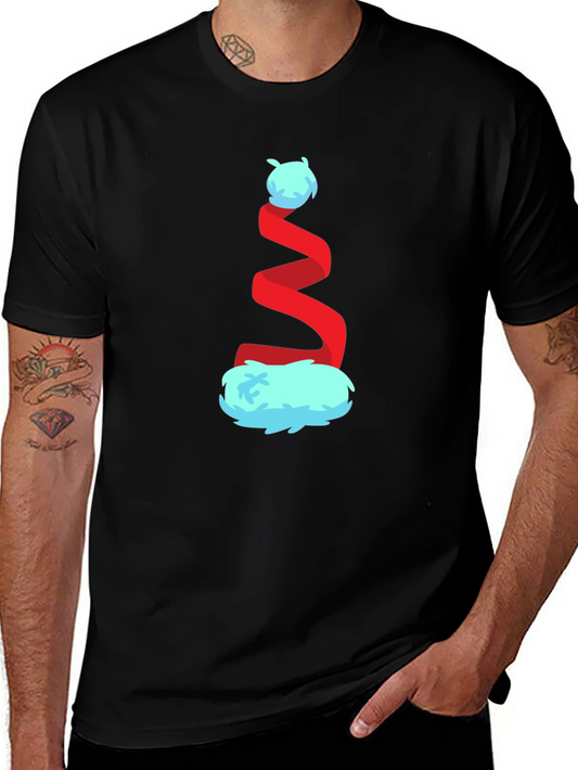 Whimsical Christmas Hat Graphic Tee - Festive Holiday Style