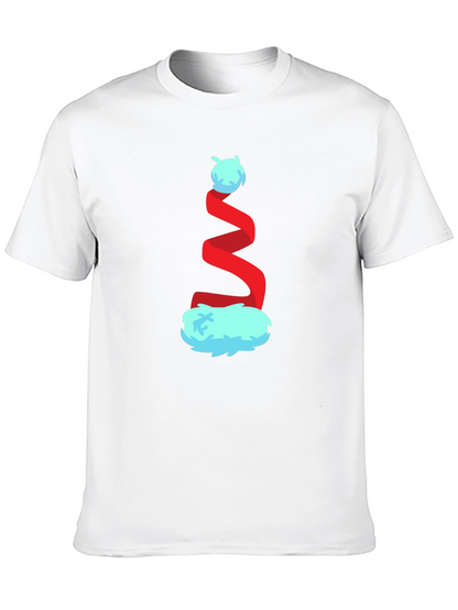 Whimsical Christmas Hat Graphic Tee - Festive Holiday Style