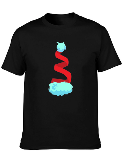 Whimsical Christmas Hat Graphic Tee - Festive Holiday Style