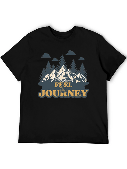 Feel the Journey Mountain Graphic Tee - Black