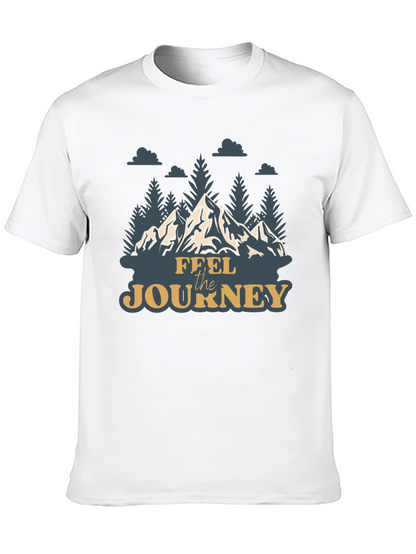 Feel the Journey Mountain Graphic Tee - Black