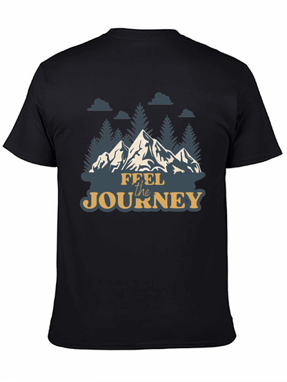 Feel the Journey Mountain Graphic Tee - Black