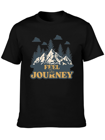 Feel the Journey Mountain Graphic Tee - Black