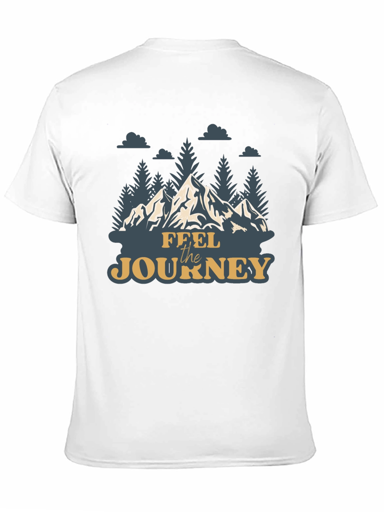 Feel the Journey Mountain Graphic Tee - Black