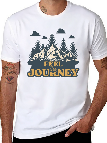 Feel the Journey Mountain Graphic Tee - Black