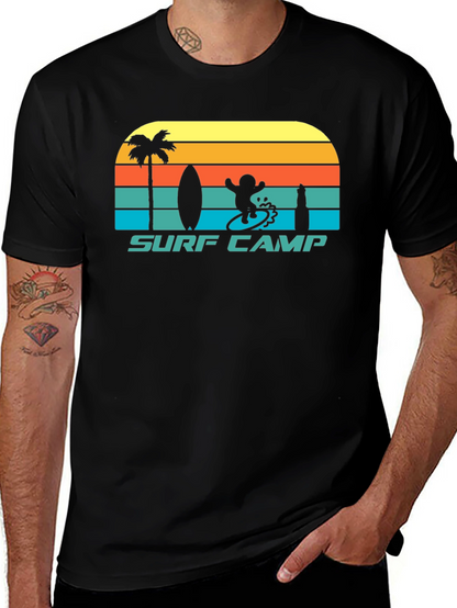 Surf Camp Graphic Tee - Retro Style