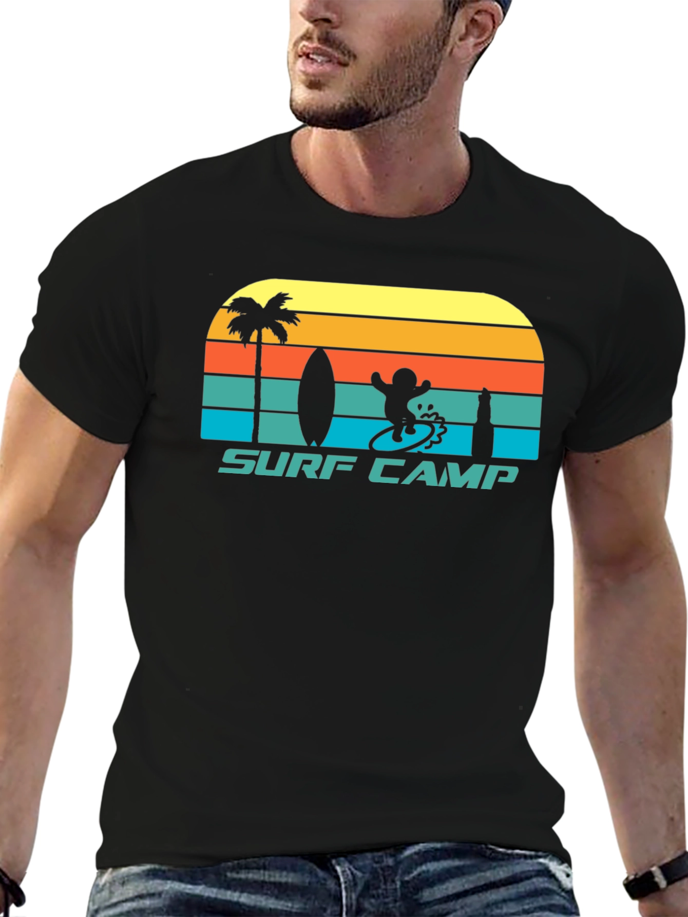 Surf Camp Graphic Tee - Retro Style