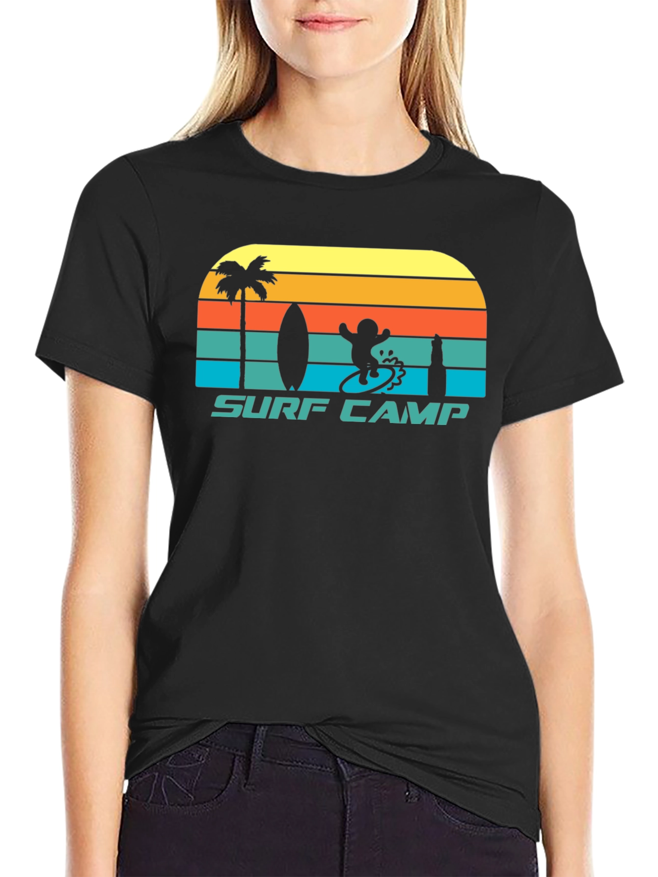 Surf Camp Graphic Tee - Retro Style
