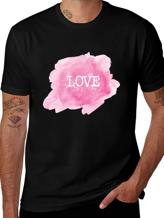 Love Watercolor Graphic T-Shirt - Stylish Casual Wear
