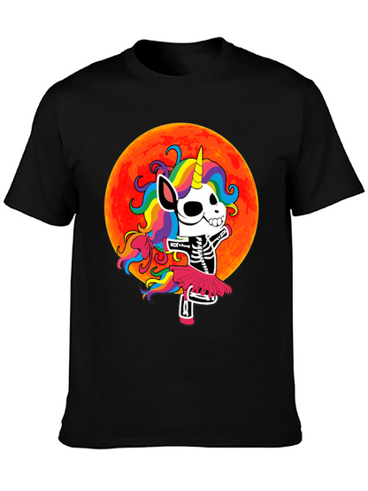 Skeleton Unicorn Halloween T-Shirt